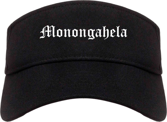 Monongahela Pennsylvania PA Old English Mens Visor Cap Hat Black