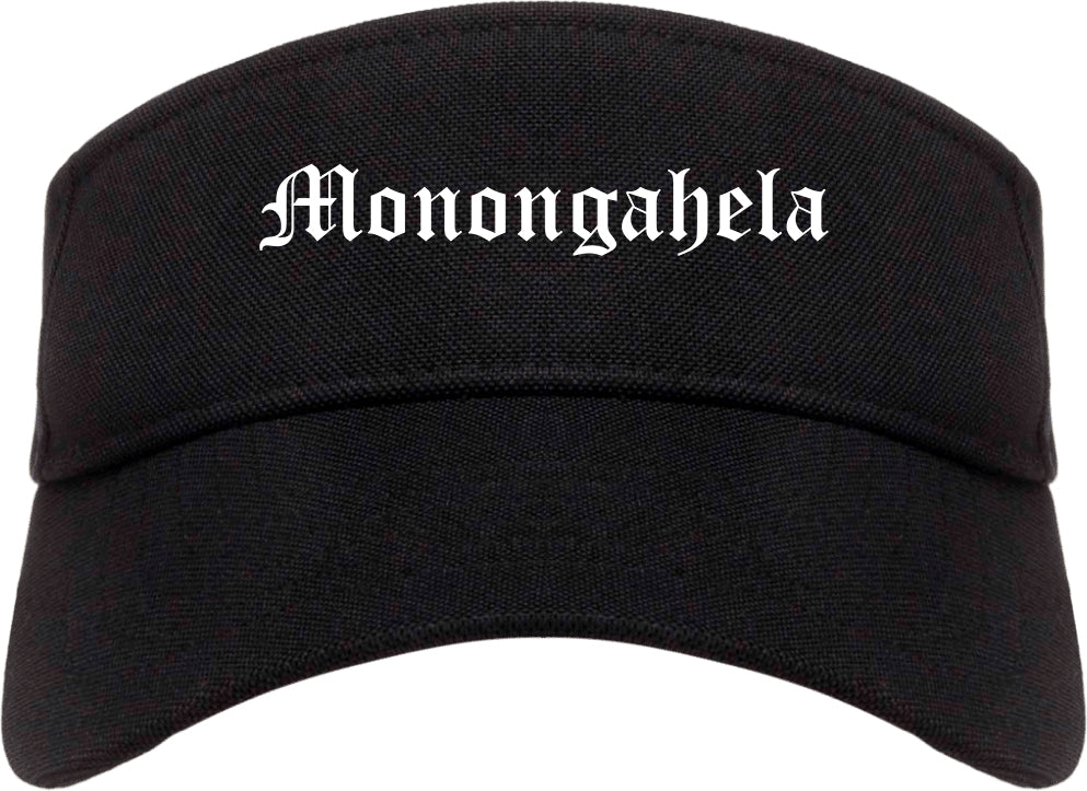 Monongahela Pennsylvania PA Old English Mens Visor Cap Hat Black