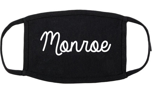 Monroe Georgia GA Script Cotton Face Mask Black