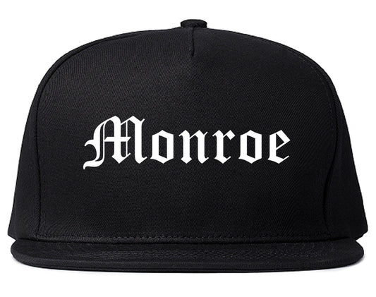 Monroe Louisiana LA Old English Mens Snapback Hat Black