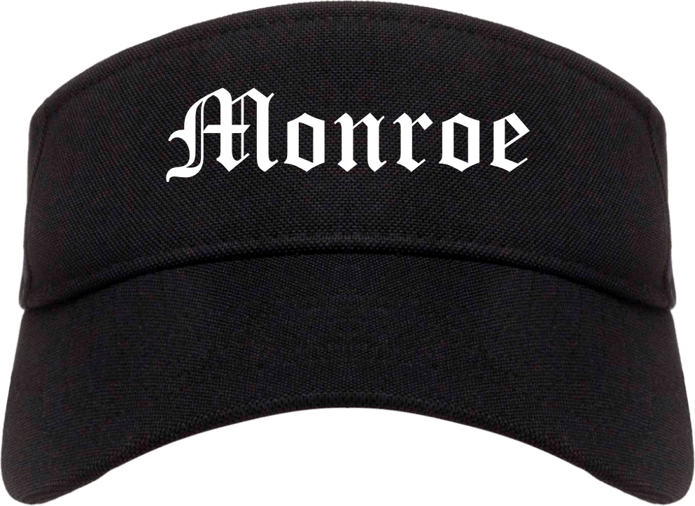 Monroe North Carolina NC Old English Mens Visor Cap Hat Black