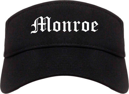 Monroe North Carolina NC Old English Mens Visor Cap Hat Black