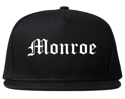 Monroe Ohio OH Old English Mens Snapback Hat Black