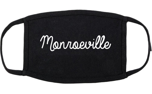 Monroeville Alabama AL Script Cotton Face Mask Black