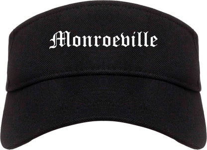 Monroeville Alabama AL Old English Mens Visor Cap Hat Black