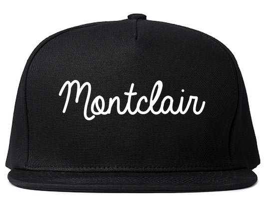 Montclair California CA Script Mens Snapback Hat Black