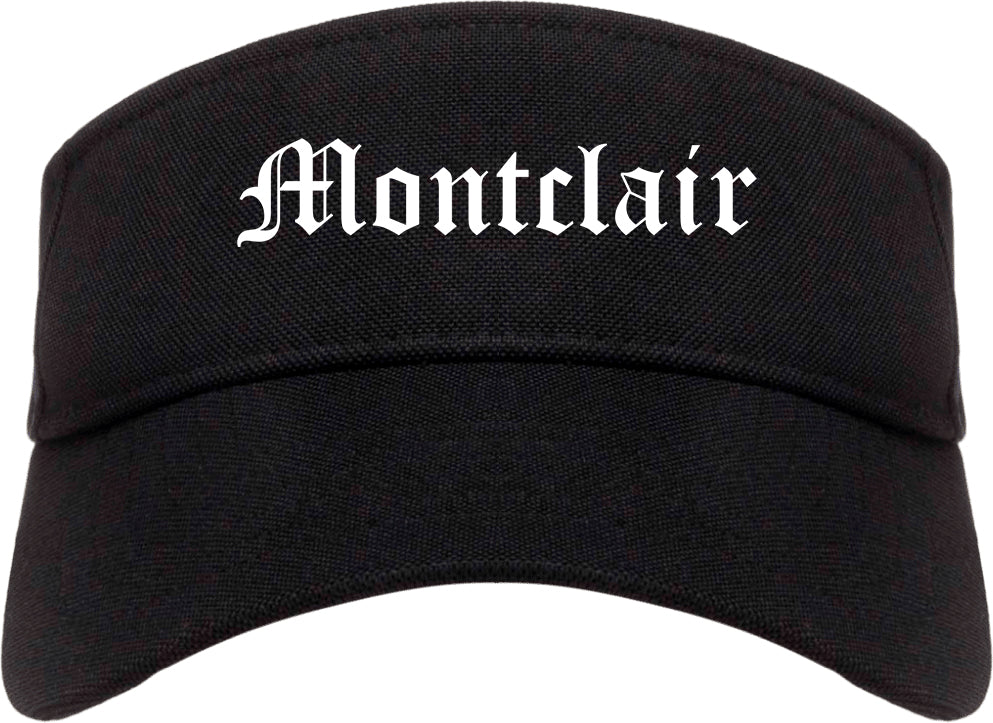 Montclair California CA Old English Mens Visor Cap Hat Black