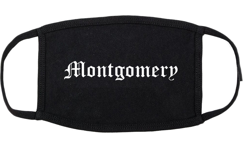 Montgomery Alabama AL Old English Cotton Face Mask Black