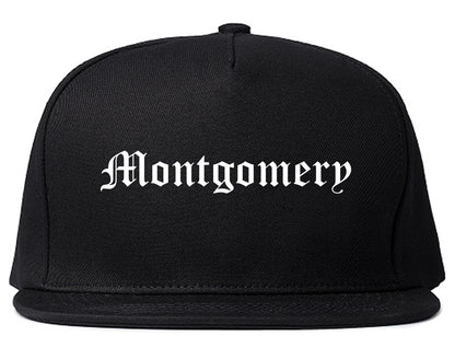 Montgomery Alabama AL Old English Mens Snapback Hat Black