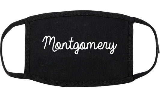 Montgomery Alabama AL Script Cotton Face Mask Black