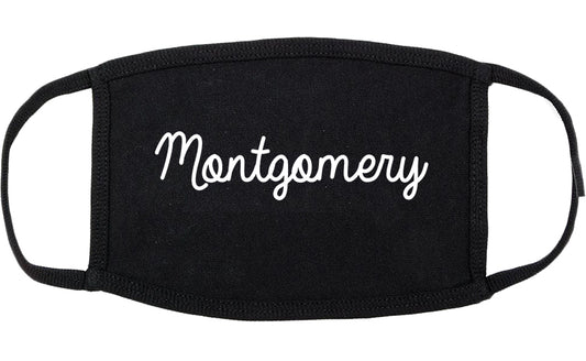 Montgomery Illinois IL Script Cotton Face Mask Black
