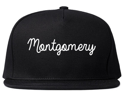 Montgomery Illinois IL Script Mens Snapback Hat Black