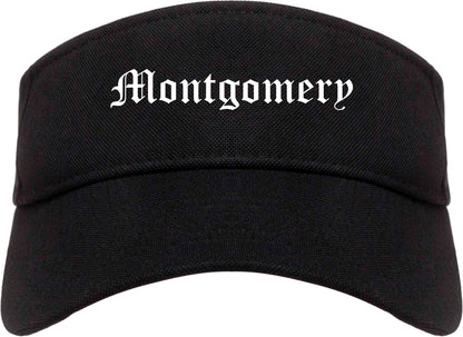Montgomery Illinois IL Old English Mens Visor Cap Hat Black