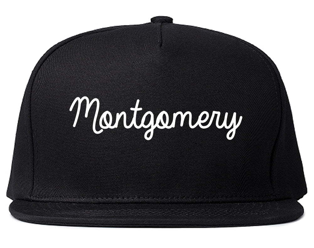 Montgomery New York NY Script Mens Snapback Hat Black