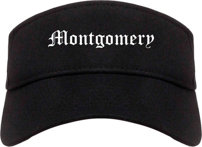 Montgomery New York NY Old English Mens Visor Cap Hat Black