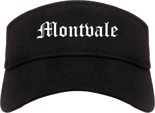Montvale New Jersey NJ Old English Mens Visor Cap Hat Black