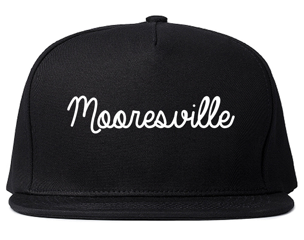 Mooresville Indiana IN Script Mens Snapback Hat Black