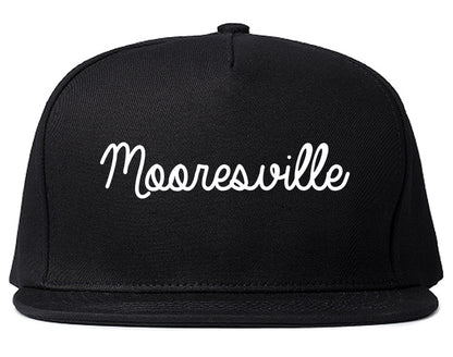 Mooresville Indiana IN Script Mens Snapback Hat Black