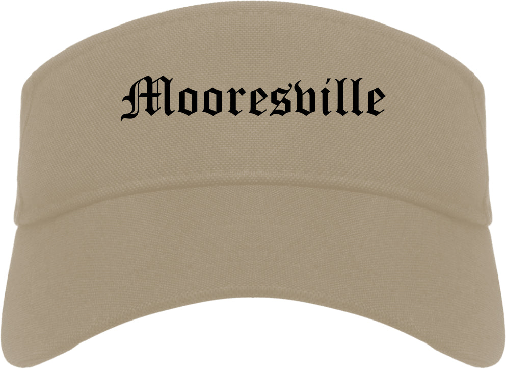 Mooresville Indiana IN Old English Mens Visor Cap Hat Khaki