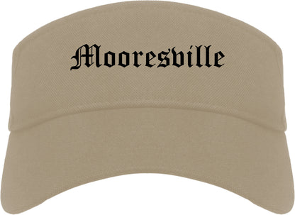 Mooresville Indiana IN Old English Mens Visor Cap Hat Khaki