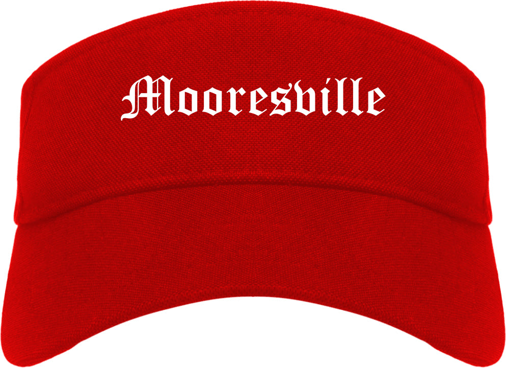 Mooresville Indiana IN Old English Mens Visor Cap Hat Red