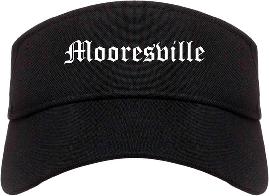 Mooresville North Carolina NC Old English Mens Visor Cap Hat Black