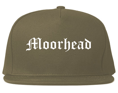 Moorhead Minnesota MN Old English Mens Snapback Hat Grey