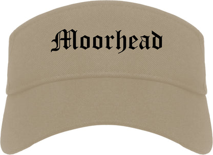 Moorhead Minnesota MN Old English Mens Visor Cap Hat Khaki