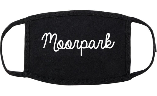 Moorpark California CA Script Cotton Face Mask Black