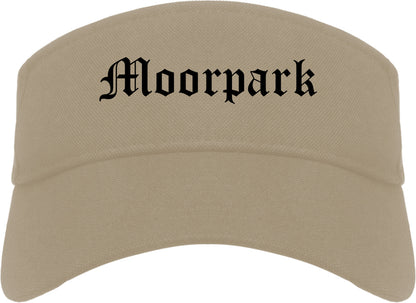 Moorpark California CA Old English Mens Visor Cap Hat Khaki