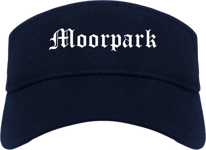 Moorpark California CA Old English Mens Visor Cap Hat Navy Blue