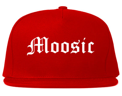Moosic Pennsylvania PA Old English Mens Snapback Hat Red