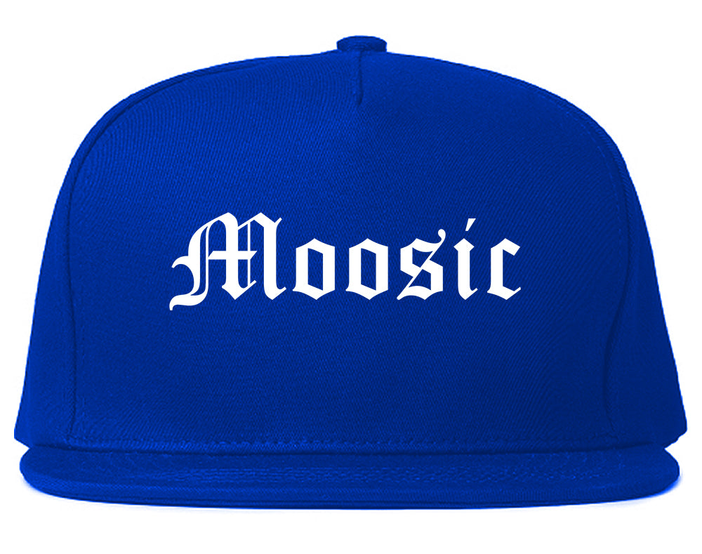 Moosic Pennsylvania PA Old English Mens Snapback Hat Royal Blue