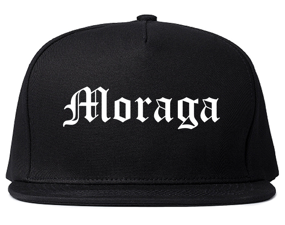 Moraga California CA Old English Mens Snapback Hat Black