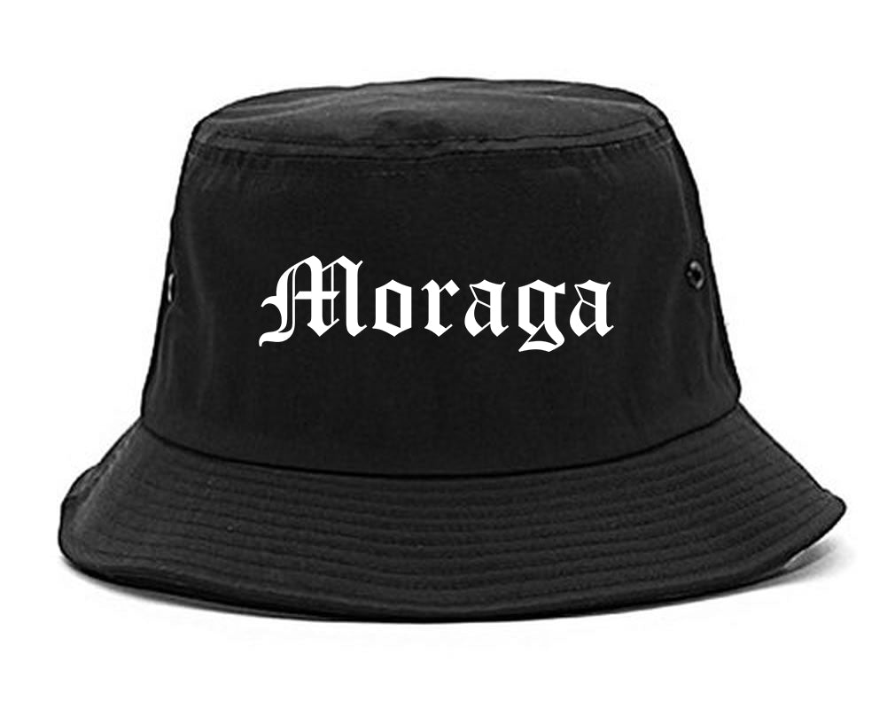 Moraga California CA Old English Mens Bucket Hat Black