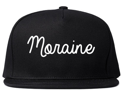 Moraine Ohio OH Script Mens Snapback Hat Black