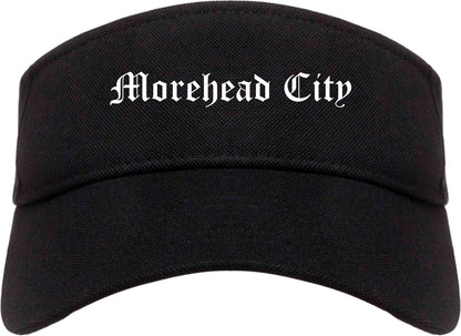 Morehead City North Carolina NC Old English Mens Visor Cap Hat Black