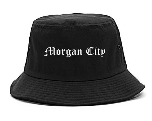 Morgan City Louisiana LA Old English Mens Bucket Hat Black