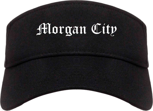 Morgan City Louisiana LA Old English Mens Visor Cap Hat Black