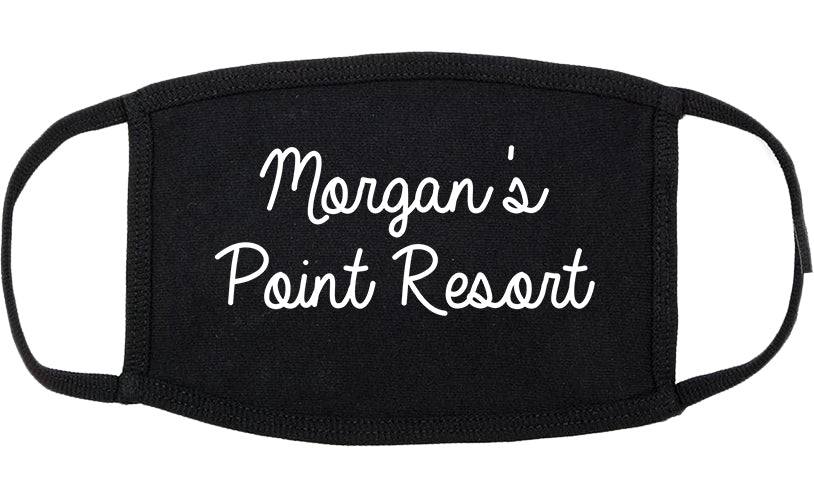 Morgan's Point Resort Texas TX Script Cotton Face Mask Black