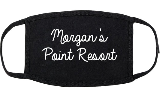 Morgan's Point Resort Texas TX Script Cotton Face Mask Black