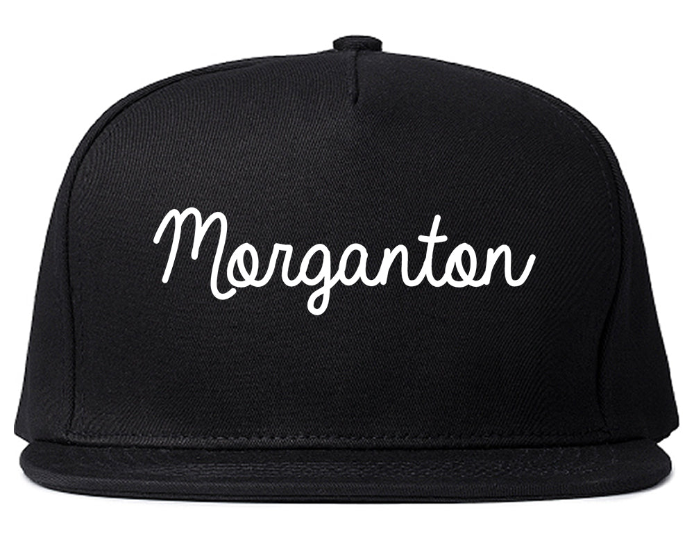 Morganton North Carolina NC Script Mens Snapback Hat Black