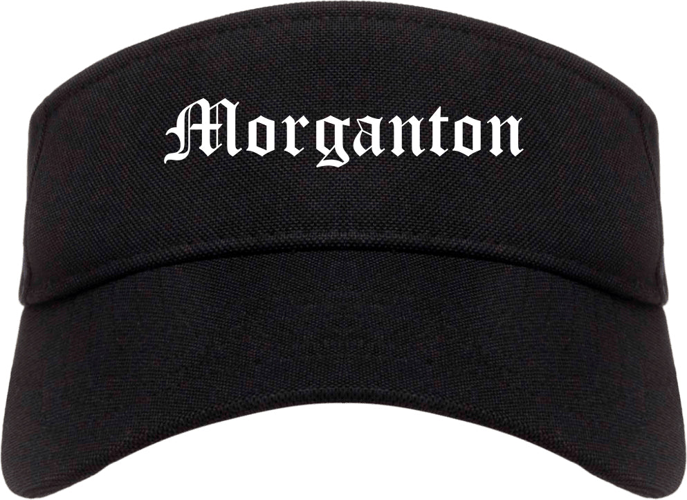 Morganton North Carolina NC Old English Mens Visor Cap Hat Black