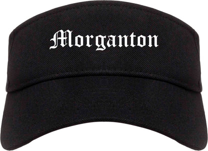 Morganton North Carolina NC Old English Mens Visor Cap Hat Black