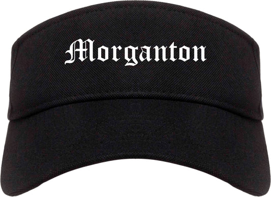 Morganton North Carolina NC Old English Mens Visor Cap Hat Black