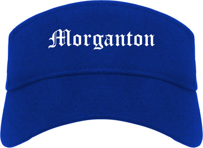 Morganton North Carolina NC Old English Mens Visor Cap Hat Royal Blue