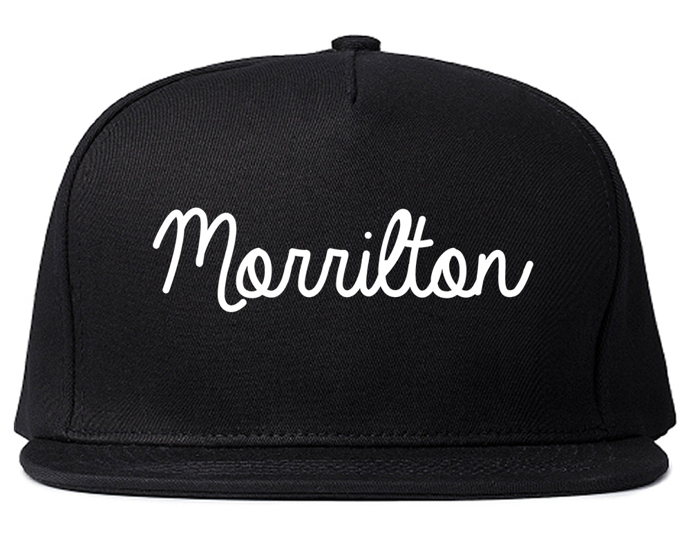 Morrilton Arkansas AR Script Mens Snapback Hat Black
