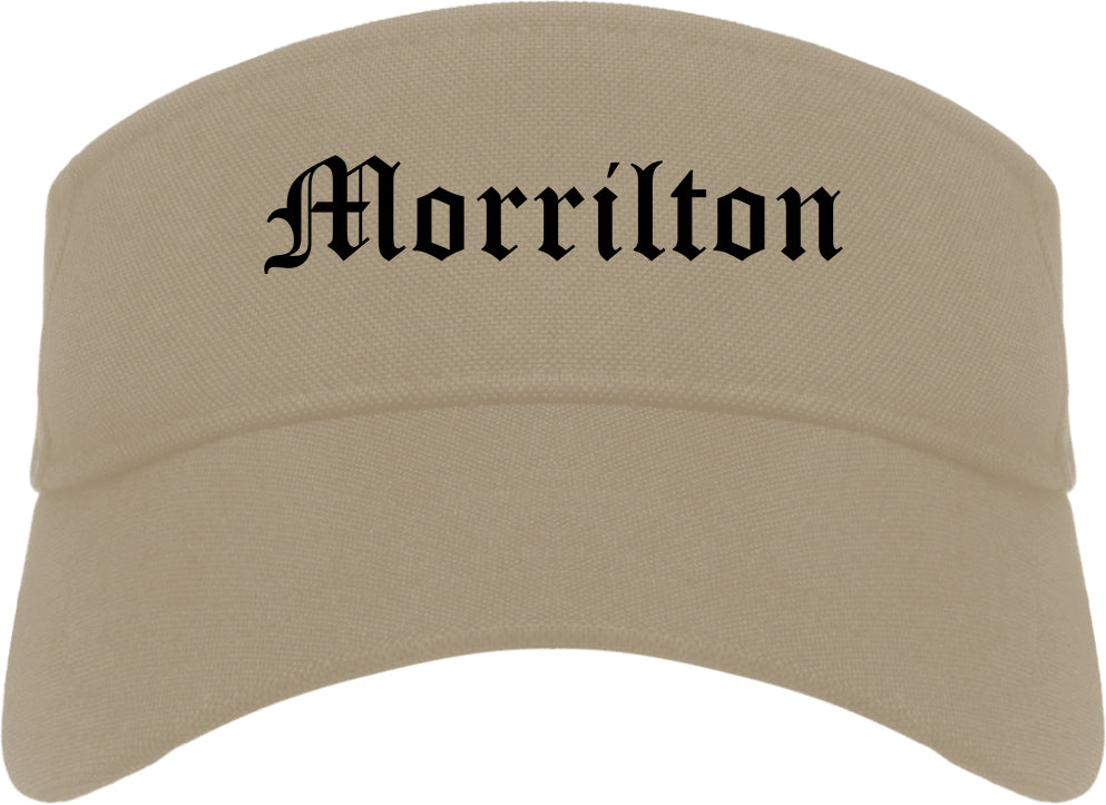 Morrilton Arkansas AR Old English Mens Visor Cap Hat Khaki