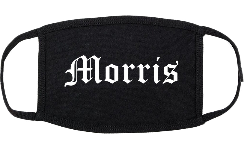 Morris Illinois IL Old English Cotton Face Mask Black