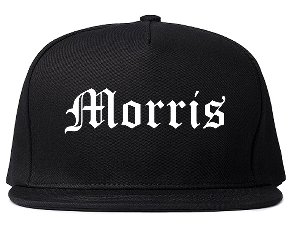 Morris Illinois IL Old English Mens Snapback Hat Black